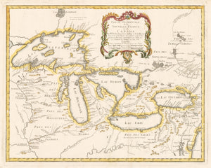 1755 Partie Occidentale de la Nouvelle France ou du Canada... By: Bellin / Homann