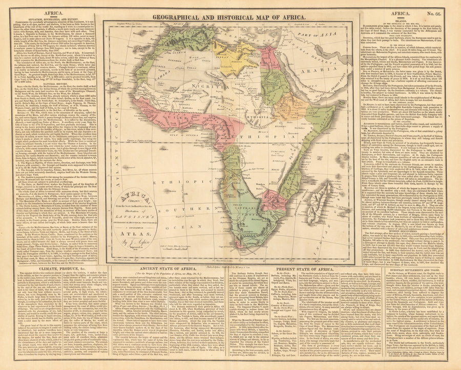 1821 Geographical and Historical Map of Africa