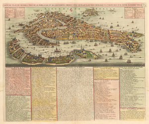 1728 Carte du plan de Venise...