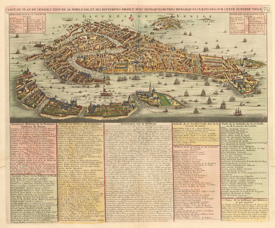 1728 Carte du plan de Venise...
