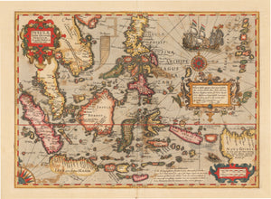 Insulae Indiae Orientalis Praecipue,In quibus Moluccae ... By: Hondius Date: 1613 (Published) Amsterdam Size: 13.5 x 18.75 in - antique, map, southeastasia