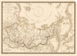 Carte Generale de la Russie D’Asie et des Regions Polaires ... By: Hubert Date: 1821 (Published) Paris Size: 14.25 x 19.75 in - antique, map, russia, north pole