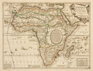 Afrique selon les Relations les plus Nouvelles Dressee et Dediee Par le. P. Coronelli By: Jean Baptiste Nolin Date: 1742 (Published) Paris Dimension:19.5 x 23.5 in