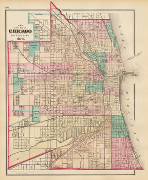 1873 Map of the City of Chicago