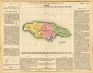 1822 Geographical, Statistical, and Historical Map of Jamaica