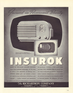 1940s Print Advertisement: Insurok Radio