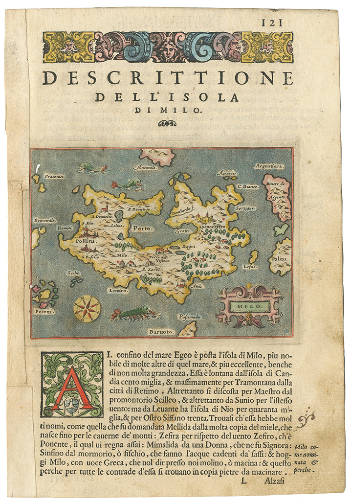 1574 Descrittione Del L'Isola Di Milo