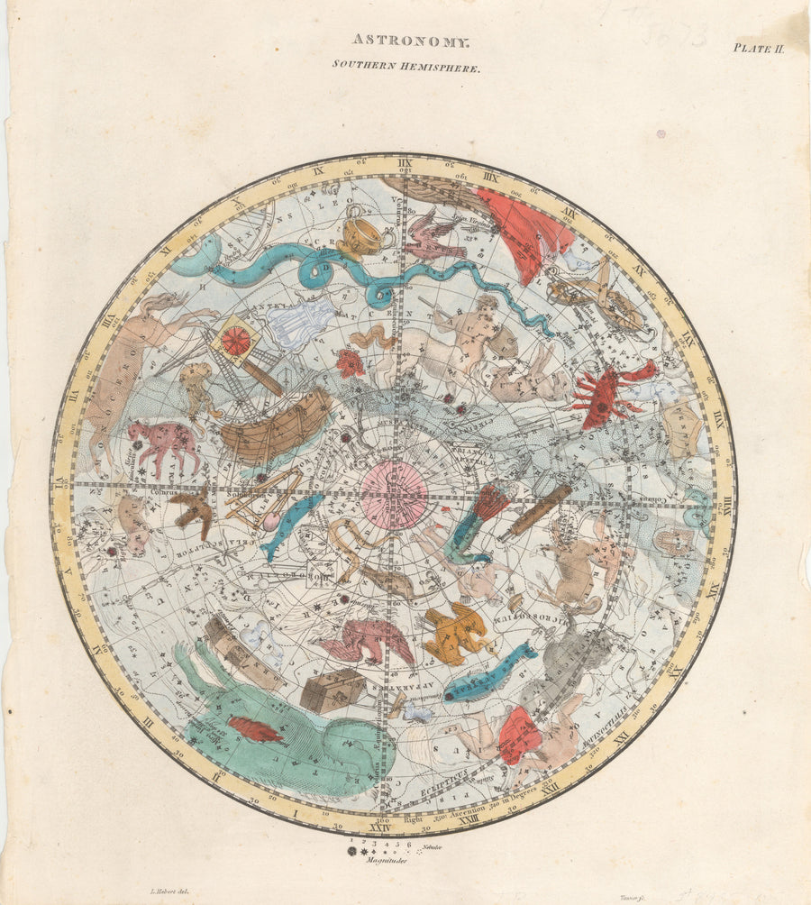 Antique Astronomy Map By: R. Phillips & Co. Date: 1821