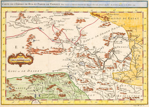 1749 Map of Tibet, China, and the Gobi Desert