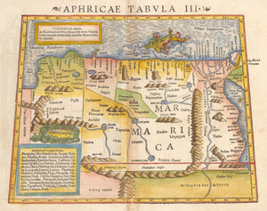 Aphricae Tabula III Antique map of northern Africa By: Sebastian Munster 1550 - nwcartographic.com