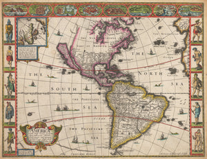 America with those known parts in that unknowne world both people and manner of buildings discribed and inlarged by John Speed 1626 - nwcartographic.com