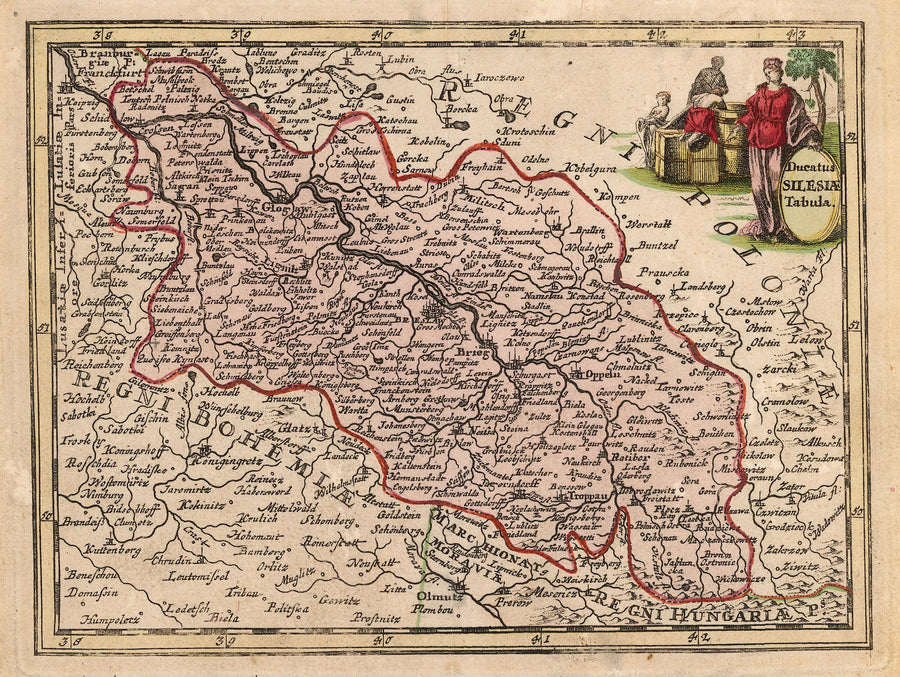 1724 Ducatus Silesiae Tabula