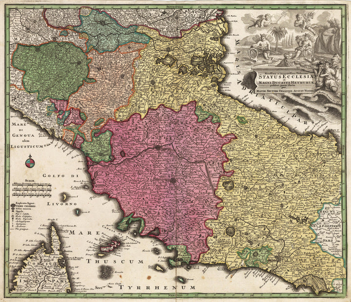 Novissima et accuratissima Delineatio Status Ecclesiae... By: Matthias Seutter Date: 1730 