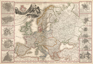 Carte Itinéraire et Politique d'Europe...  By: Nicolas Maire, Date: 1829