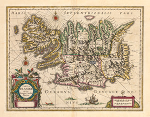 1658 Tabula Islandiae Auctore Georgio Carolo Flandro