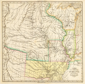 Carte du Territoire D’Arkansa.