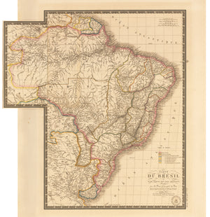 Antique Map of Brazil by Adrienne Brue 1826 : nwcartographic.com