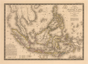 Carte du Grand Archipel d’Asie, (Partie Nord-Ouest de l’Oceanie).