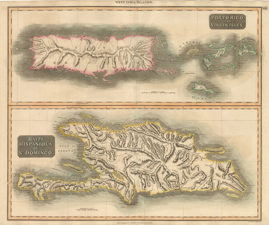 West India Islands – Porto Rico and Virgin Isles / Haiti, Hispanola or St. Dominigo