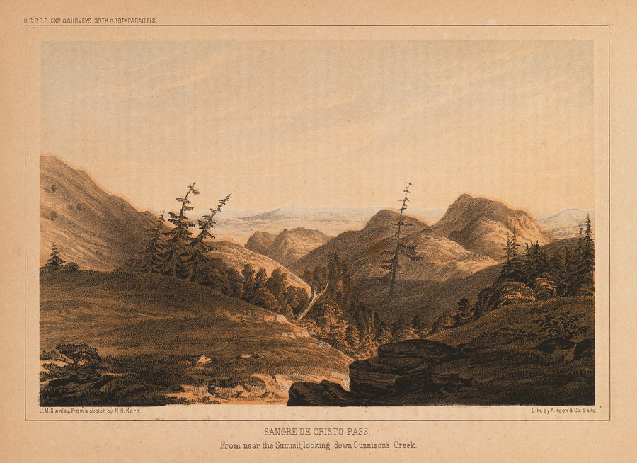 1855 Group of Ten Landscape Prints Detailing the Pacific Railroad Surveys of the 38th and 39th parallels