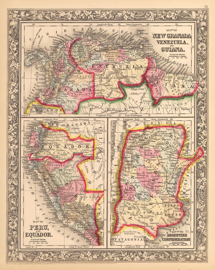 New Granada, Venezuela, and Guiana/Peru and Equador/Argentine Confederation