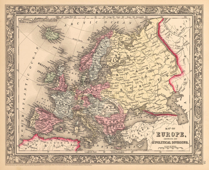 Map of Europe Showing its Gt Political Divisions.