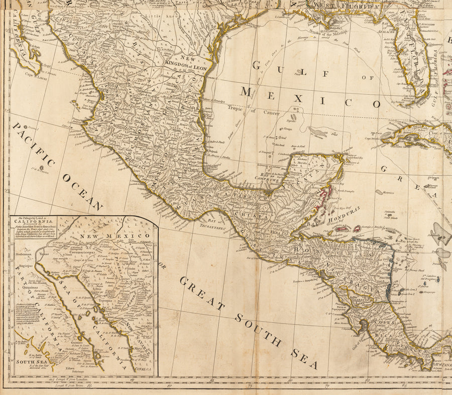 1777 A New and Correct Map of North America, with the West India Islands, Divided according to the last Treaty of Peace...