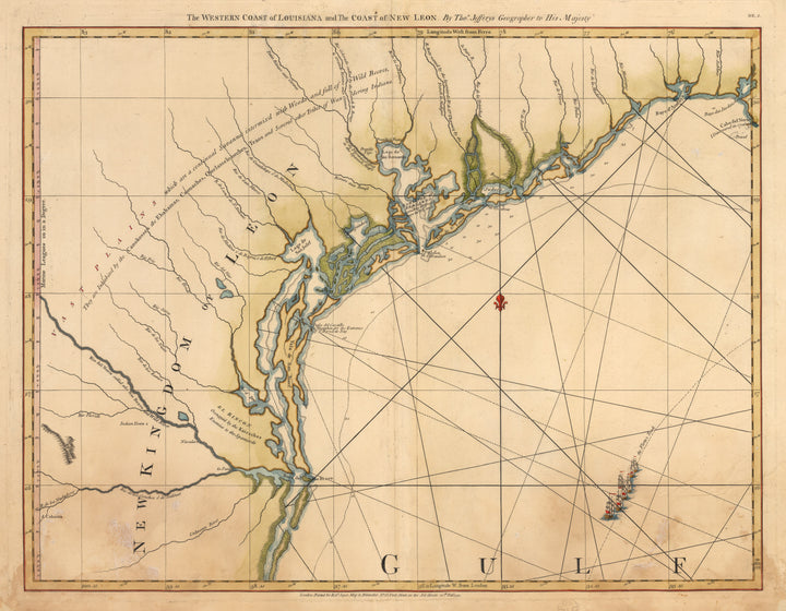 The Western Coast of Louisiana and the Coast of New Leon.  