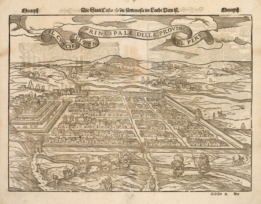 Il Cuscho Citta Principale della Provincia del Peru By: Sebastian Munster Date: 1574 - nwcartographic.com