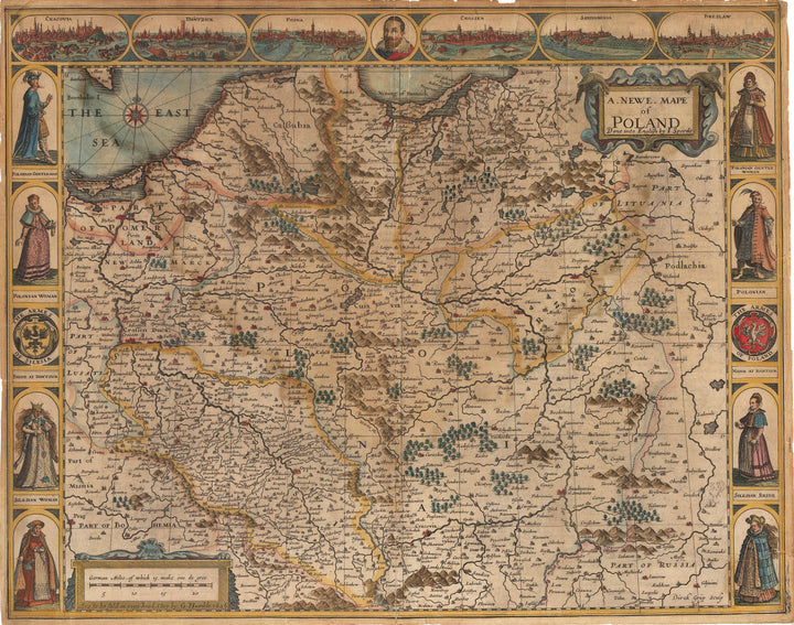 A Newe Mape of Poland by John Speed 1626