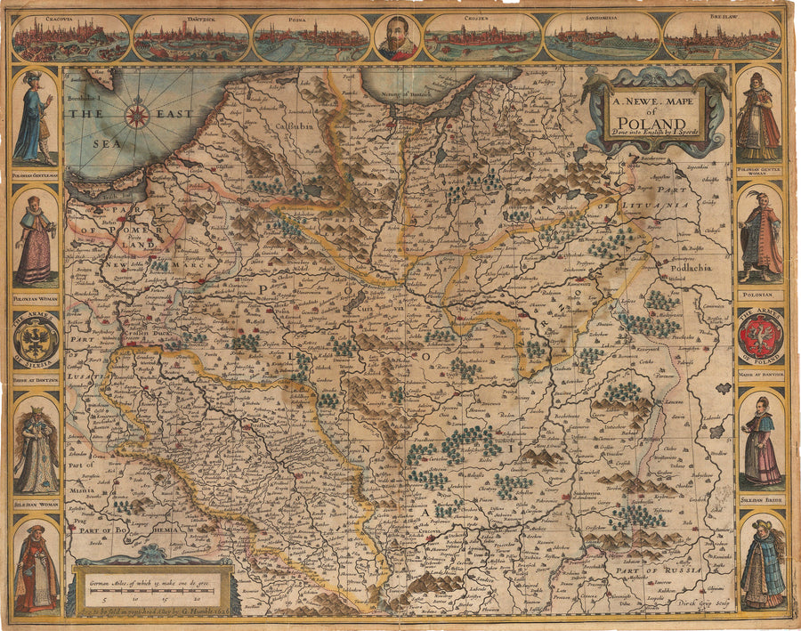 A Newe Mape of Poland by John Speed 1626