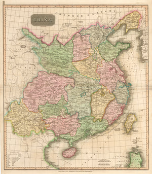 Antique Map of China by John Thomson 1817 : nwcartographic.com