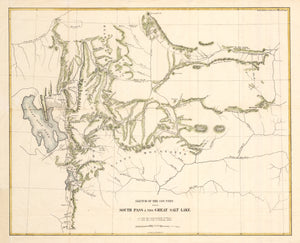 1857 Sketch of the Country between South Pass & the Great Salt Lake