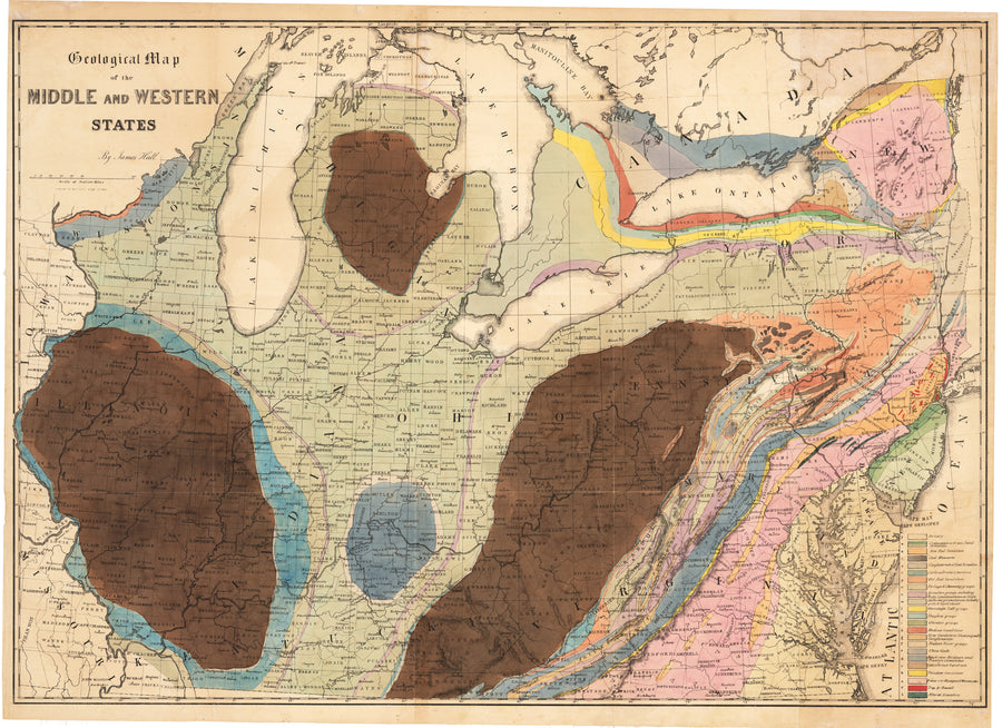 Geological Map of the Middle and Western States By: James Hall Date: 1843 