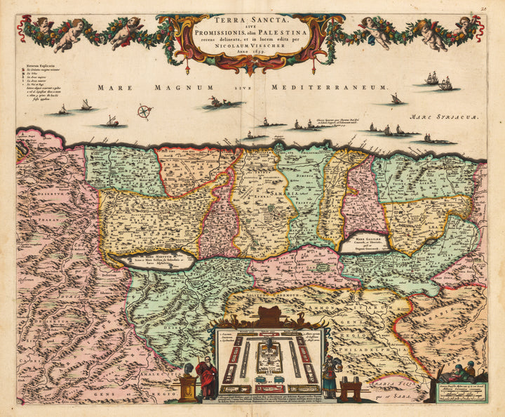 Terra Sancta sive Promissionis, olim Palestina recens delineate, et in lucem edita per Nicolaum Visscher Anno 1659.