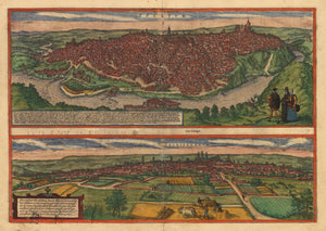 Toletum / Vallisoletum by: Braun & Hogenberg 1574