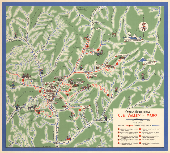 Saddle Horse Trails Sun Valley Idaho By: William Willmarth, Date: 1936