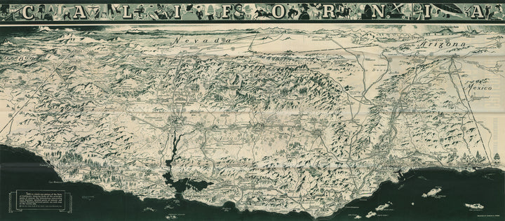 California Official Tourist Picture Map by: Owens 1936 