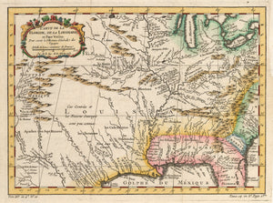 Carte de la Floride, de la Louisiane, et Pays Voisins. Pour servir a l’Histoire Generale des Voyages