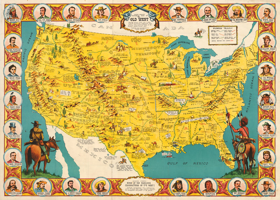 Danny Arnold’s Pictorial Map of the Old West