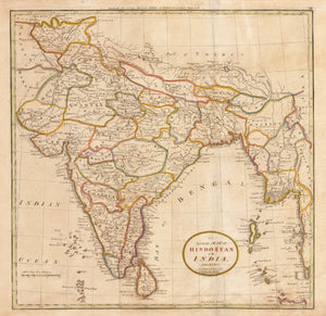An Accurate Map of Hindostan or India from the best Authorities