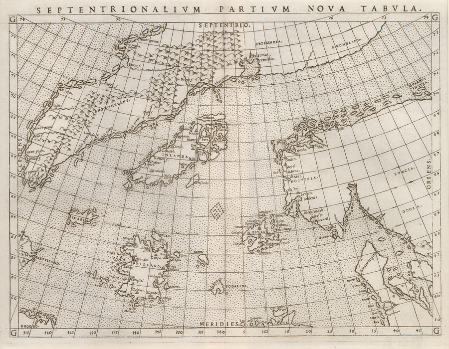 1561 - 1574  Septenirionalium Partium Nova Tabula