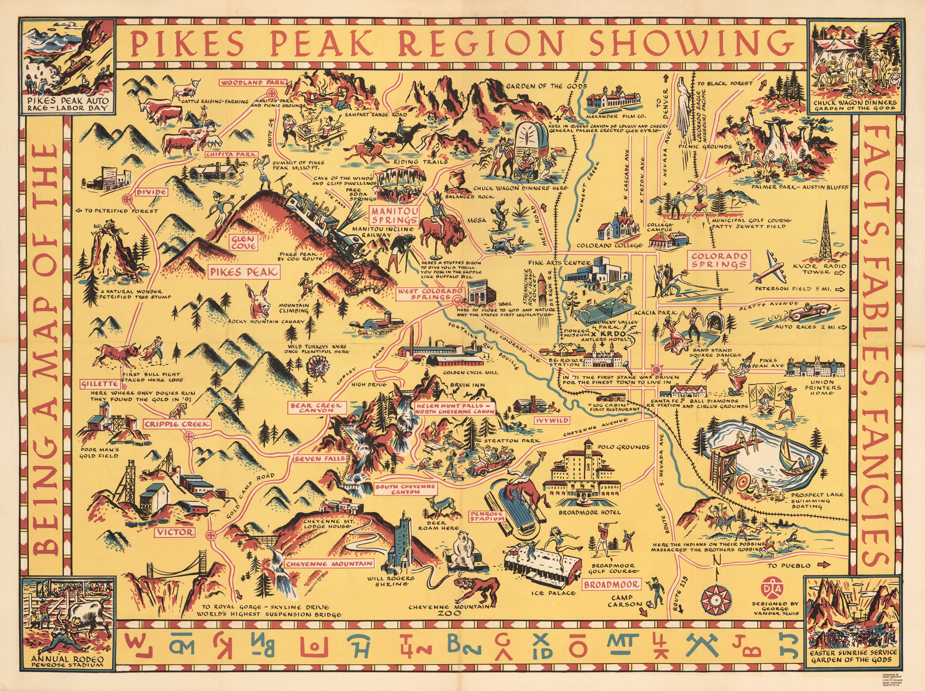 Peak Map Rotation Pikes Peak Physical Map