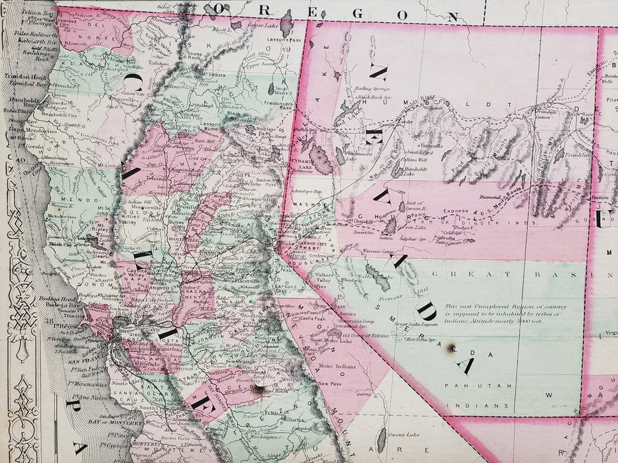 Johnson's California, New Mexico, Arizona, Colorado, Nevada and Utah, 1863
