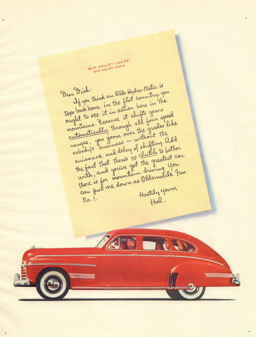 Oldsmobile advertisement, 1945