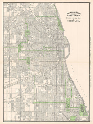 1895 Street Guide Map of Chicago