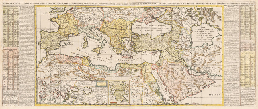 1719 Carte de l'Empire Othoman Consideree dans les Etats de Cette Puissance... a l'Histoire d'Alexandre le Grand...