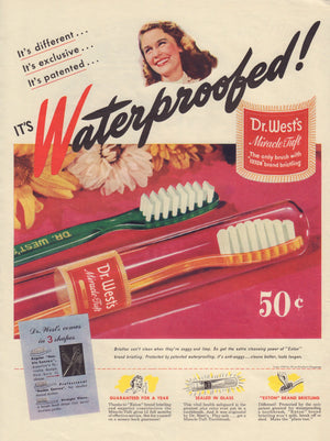 1940s Advertisement: Household Goods Dr. West's Toothbrush